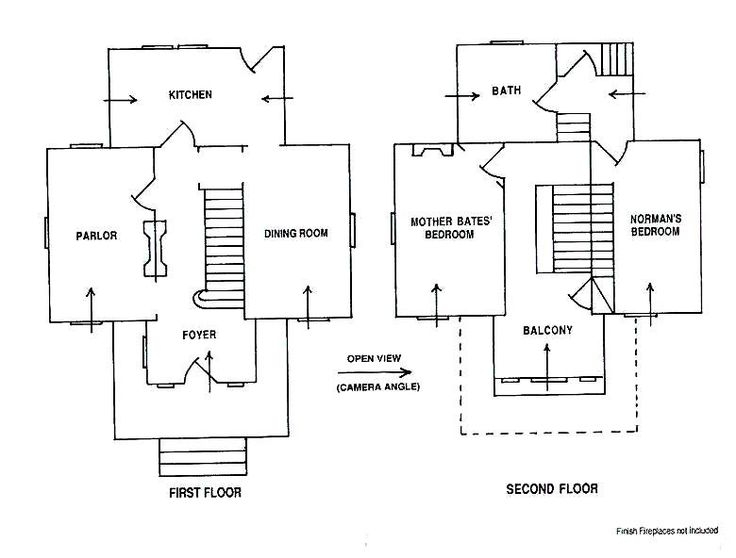 Bates Motel Psycho House Floor Plans Two Floor House Plans In 2019  - Bates Motel House Floor Plan