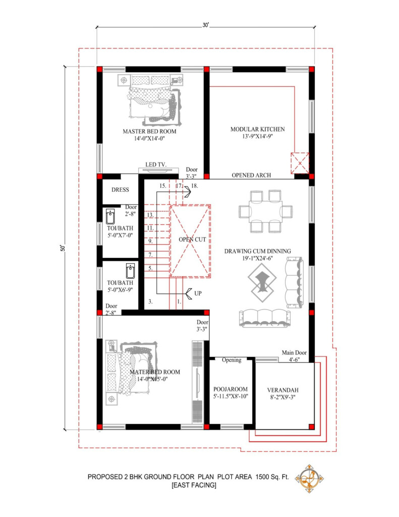 Best 30x50 House Plan Ideas Indian Floor Plans - 30X50 House Floor Plans