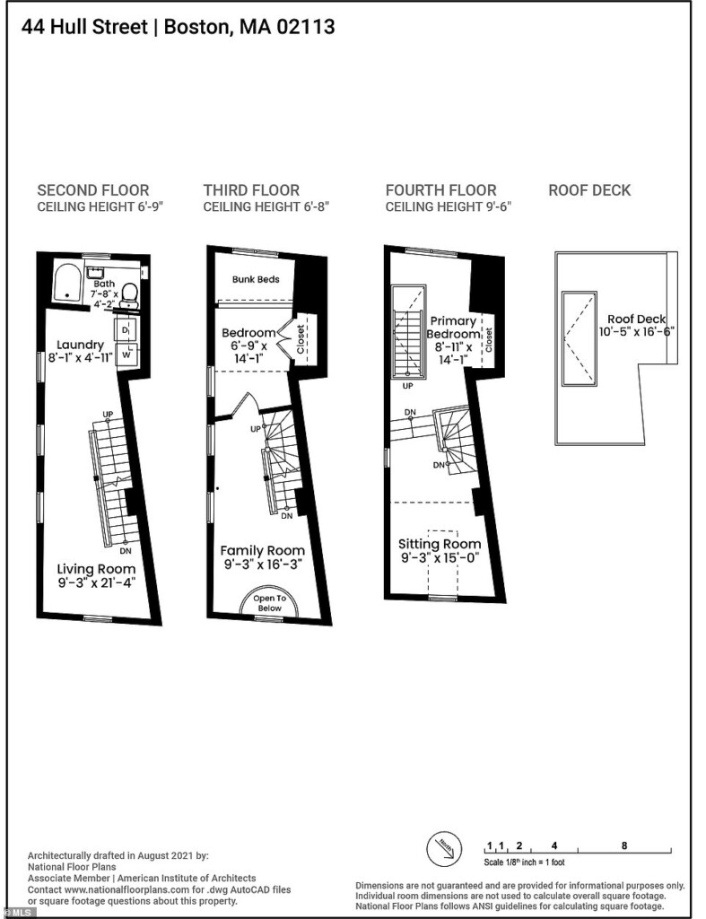 Boston s Skinny spite House Hits The Market For 1 2 Million TEN  - Spite House Floor Plan