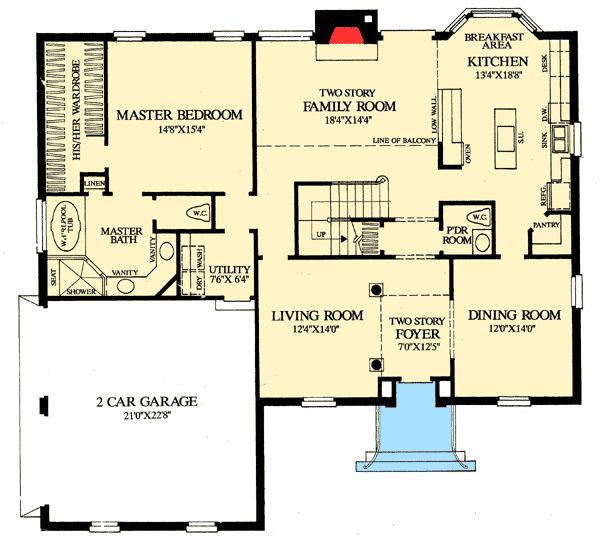 Colonial Home With First Floor Master 32547WP Architectural Designs  - Colonial House Plans With First Floor Master