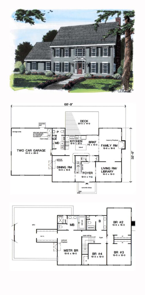 Colonial Homes Floor Plans House Decor Concept Ideas - American Colonial House Floor Plan