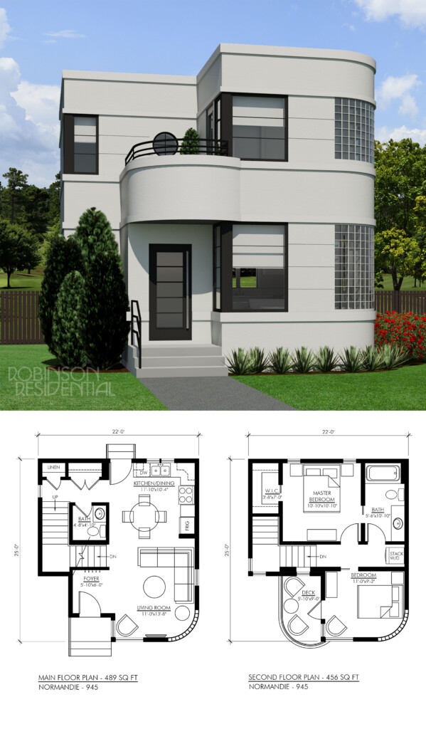 Contemporary Normandie 945 Robinson Plans Simple House Design  - La House Floor Plans