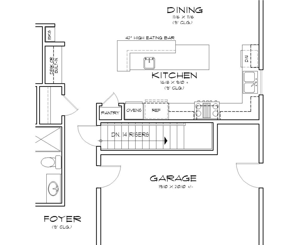 Craftsman House Plan With 3 Bedrooms Plus An Open Great Room Plan 3086 - House Floor Plan With Stairs