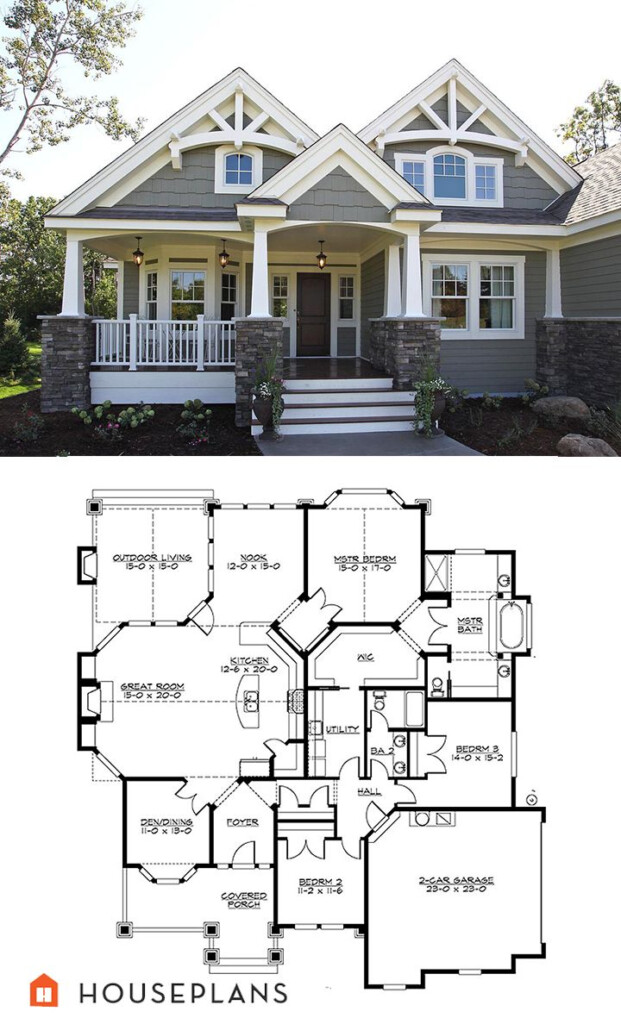 Craftsman Style House Plans - Craftsman House Floor Plans