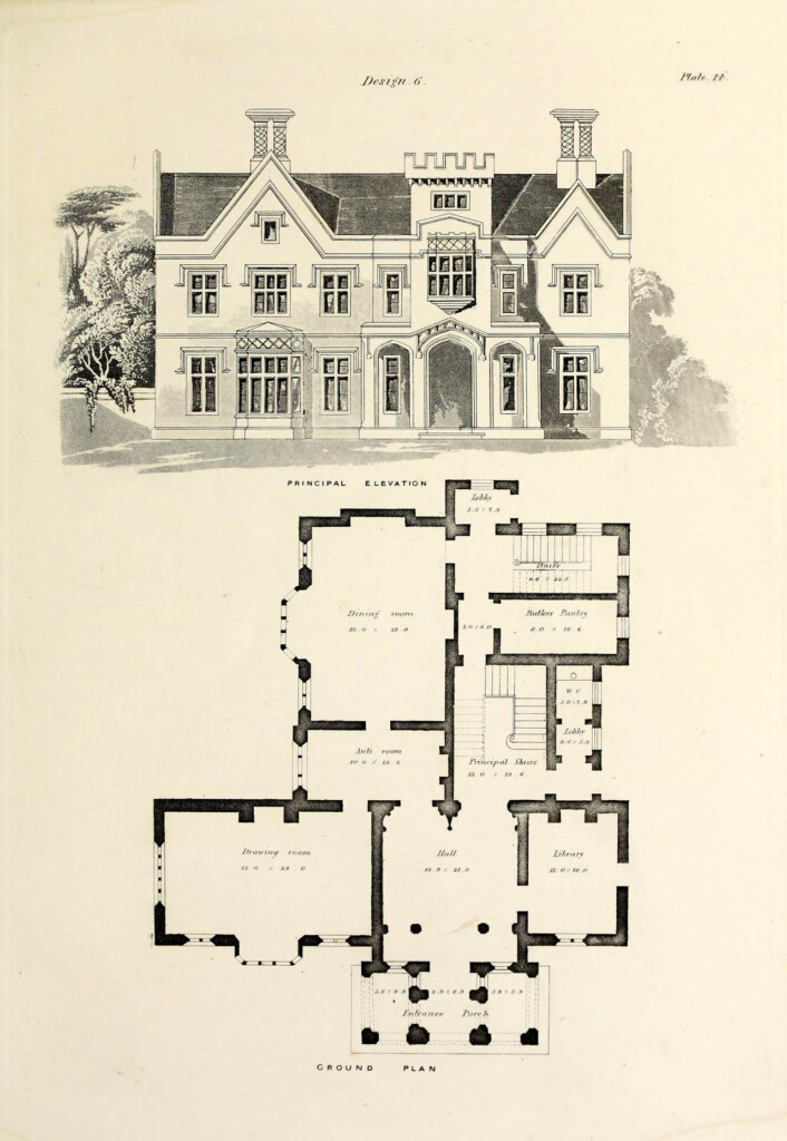 Design For A Gothic Revival Country House Gothic House Gothic House  - Gothic Revival House Floor Plan