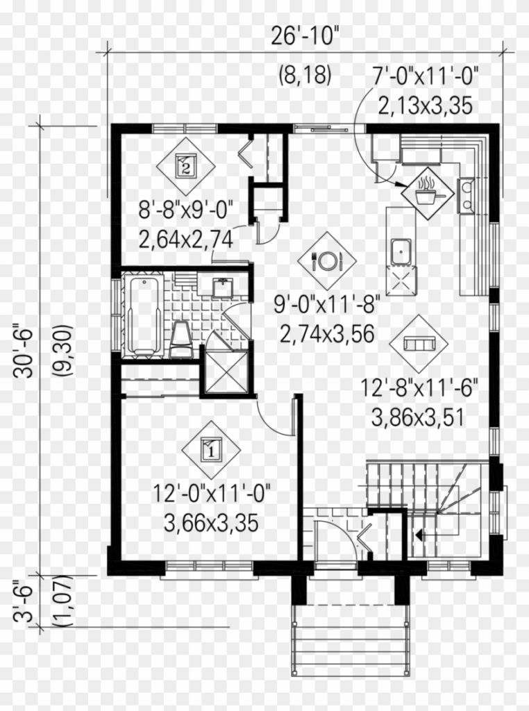 Download Contemporary Floor Plan House Design Blue Print Clipart Png  - House Floor Plan Clipart