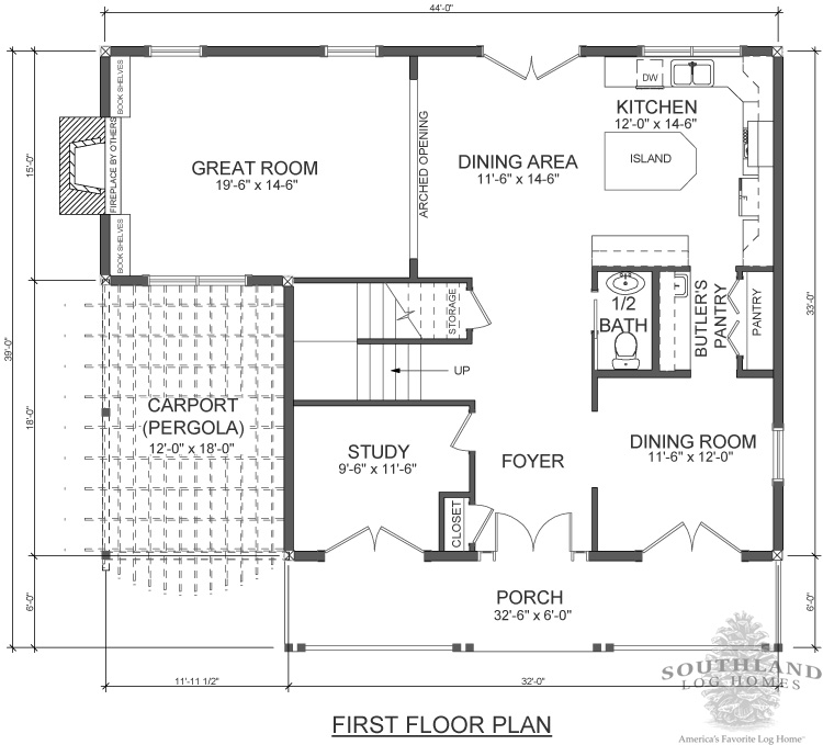 Draper Plans Information Log Cabin Kits - Draper House Floor Plan