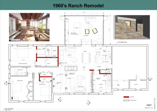 Entire Floor Designed By Libra K 1960 s Ranch Remodel Murfreesboro  - Ranch House Renovation Floor Plans