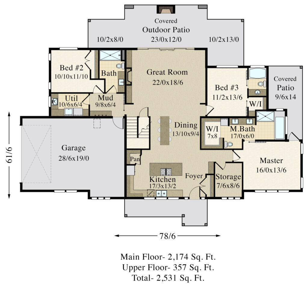 European Countryside House Plan One Story Best Selling Country Home  - Country Style House Floor Plans