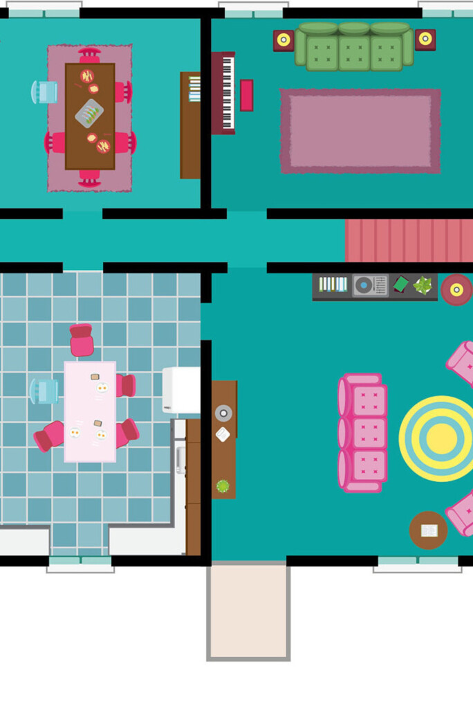 Family Guy Floor Plan Home To Peter And Lois Chris Meg And Etsy - Floor Plan Family Guy House