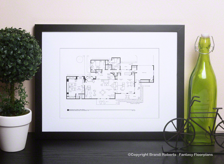 Fantasy Floorplan For The Dick Van Dyke Show Residence Of Laura Rob  - Rob And Laura Petrie House Floor Plan