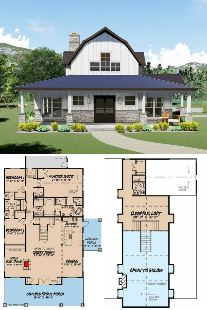 Farmhouse Barn House Floor Plans Home Design Ideas - Floor Plans Of Barn Houses