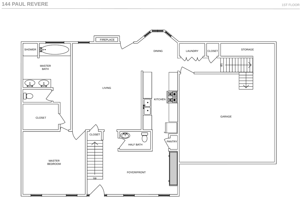 Floor Plan 144 Paul Revere - Paul Revere House Floor Plan