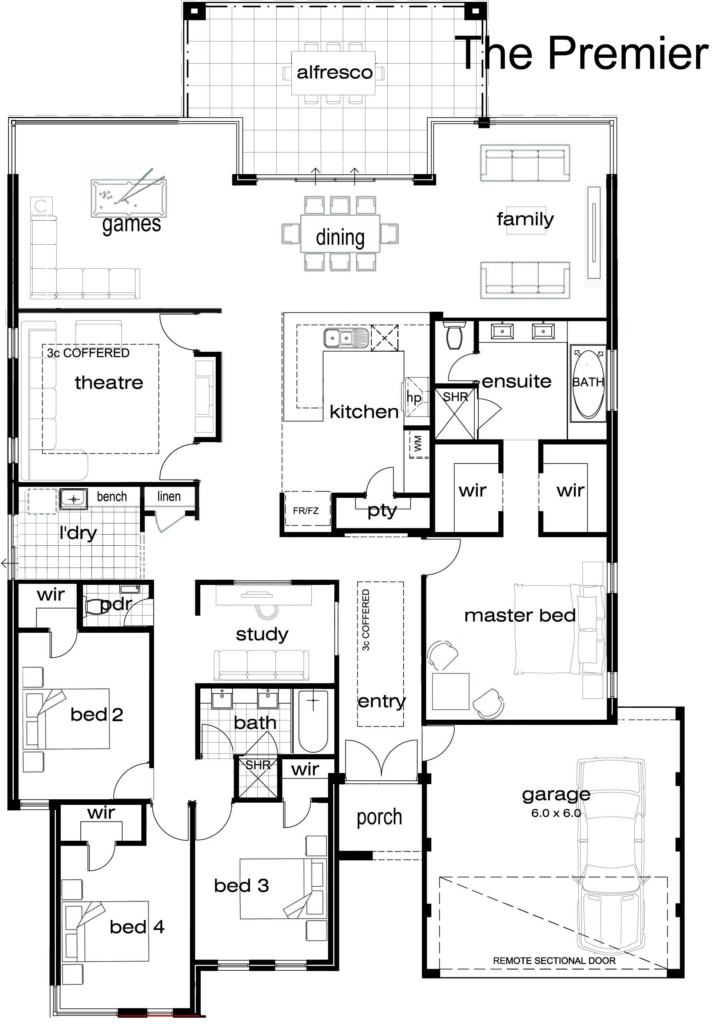 Floor Plan 5 Bedroom Single Story House Plans Bedroom At Real Estate - Single Floor 5 Bedroom House Plans