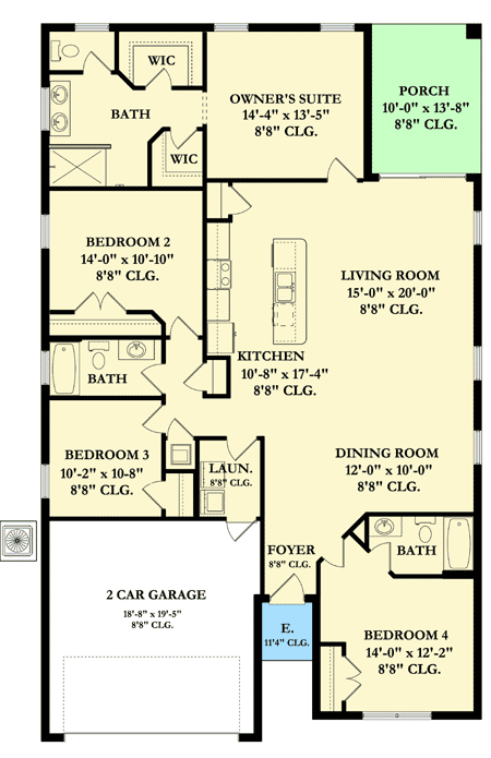 Floor Plans For A 4 Bedroom Single Story House Viewfloor co - Single Story 4 Bedroom House Floor Plans