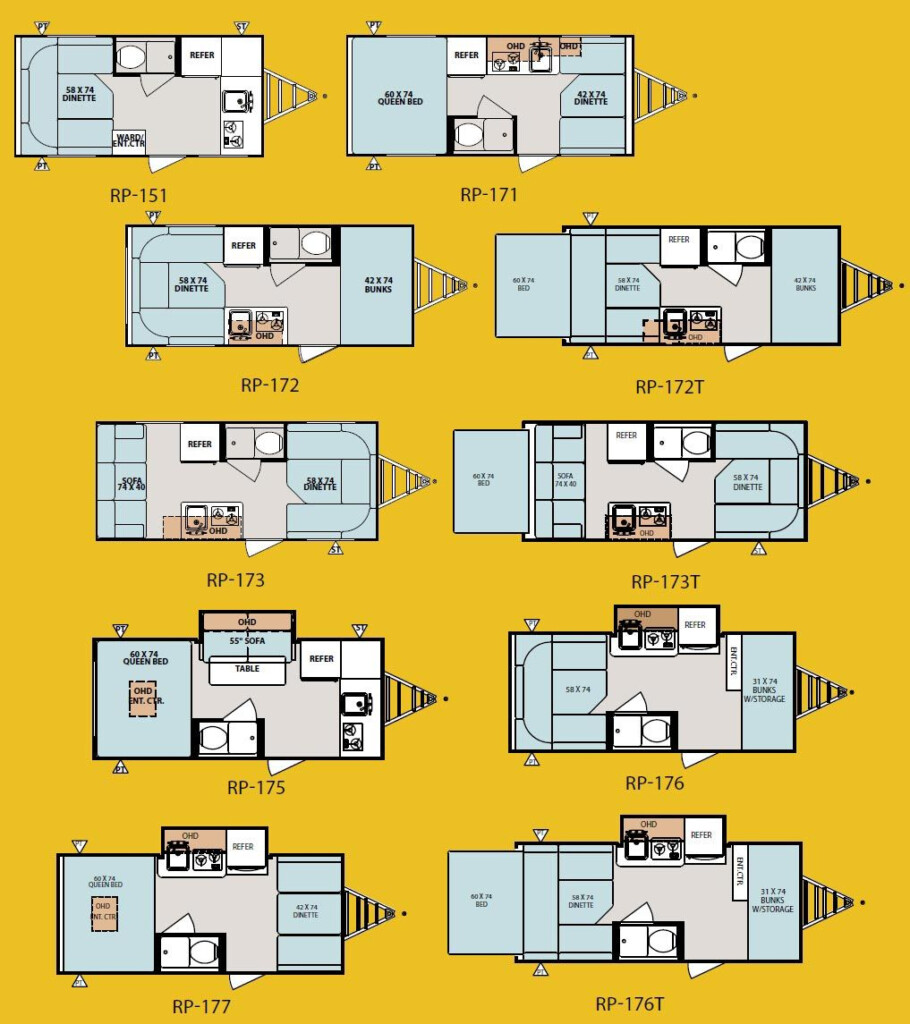 Forest River R Pod Ultra Lite Travel Trailer Floorplans Travel  - House Trailer Floor Plans