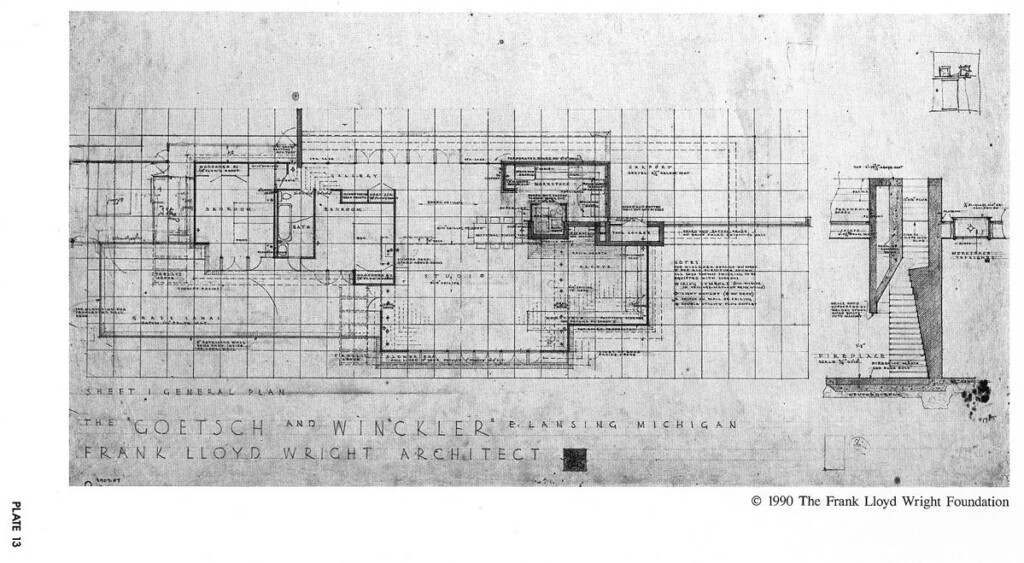 Frank Lloyd Wright Zimmerman House Floor Plan - Zimmerman House Floor Plan