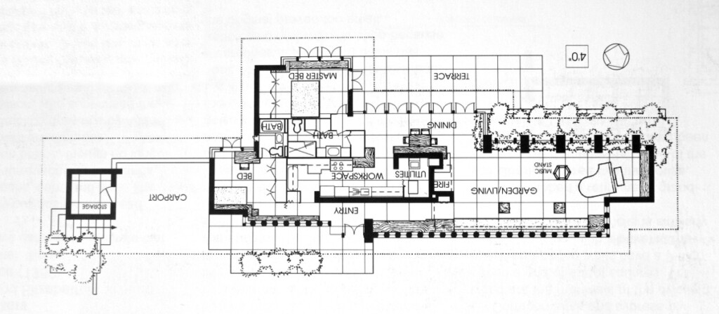 Frank Lloyd Wright Zimmerman House Floor Plan - Zimmerman House Floor Plan