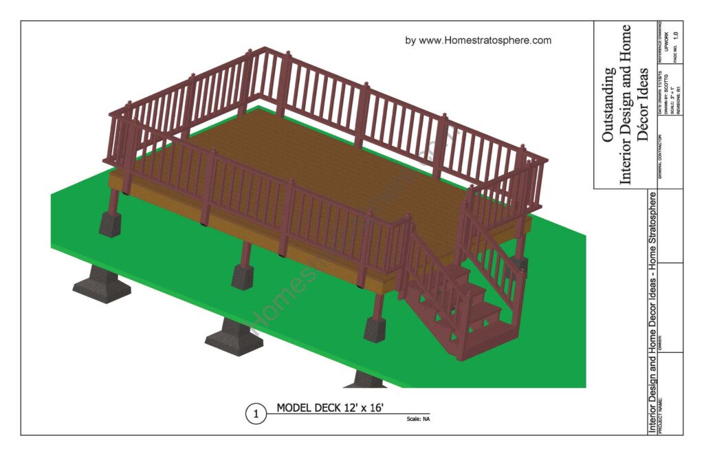 Free Deck Plans And Blueprints Online with PDF Downloads  - Deck House Floor Plans