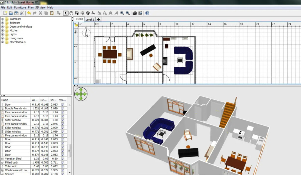 Free Floor Plan Software SweetHome3D Review - House Floor Plan Software