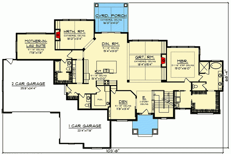 Gorgeous Craftsman House Plan With Mother In Law Suite 890089AH  - House Floor Plans With Mother In Law Apartment