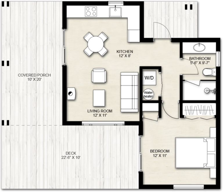 Guest House Plans Truoba Architects - Guest House Floor Plans 1 Bedroom