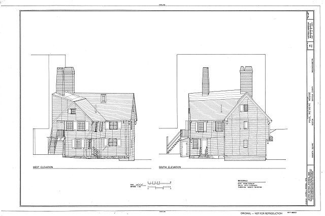 HABS MASS 13 BOST 26 sheet 4 Of 5 Paul Revere House 19 North  - Paul Revere House Floor Plan