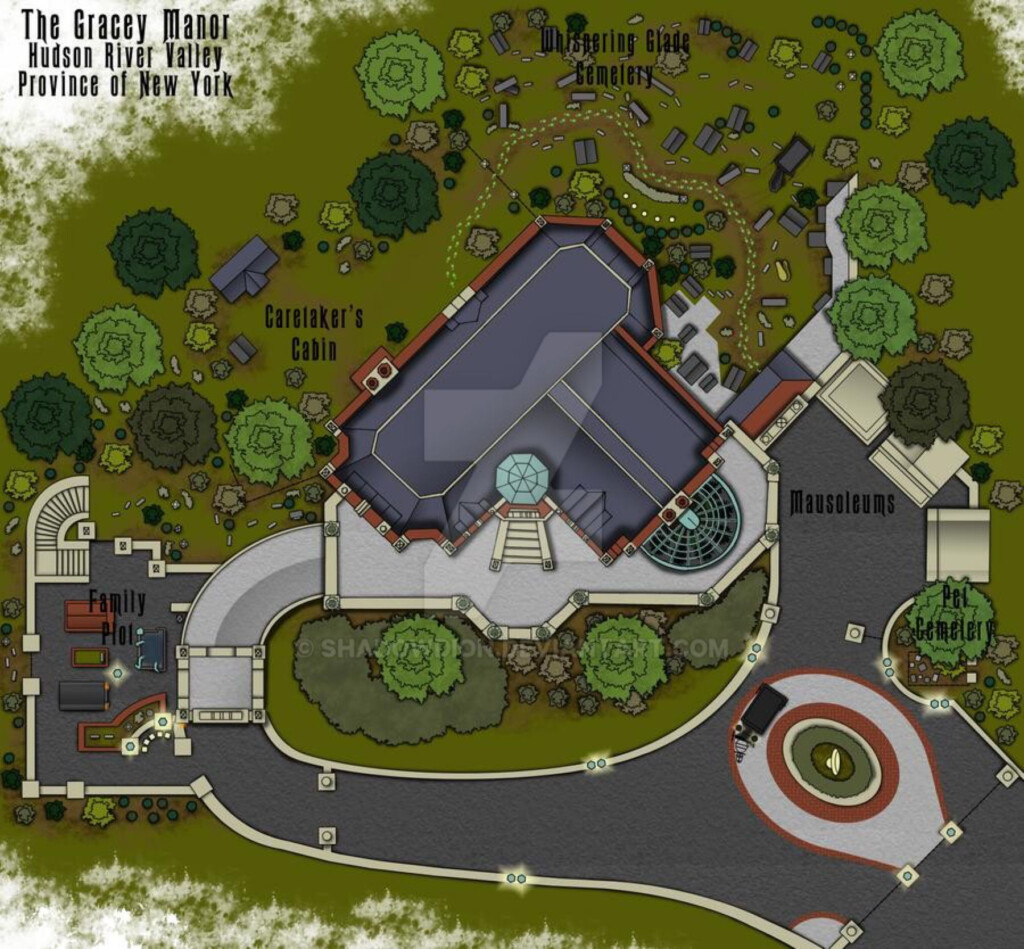 Haunted Mansion Grounds Floor Plan By Shadowdion On DeviantArt  - Creepy House Floor Plans