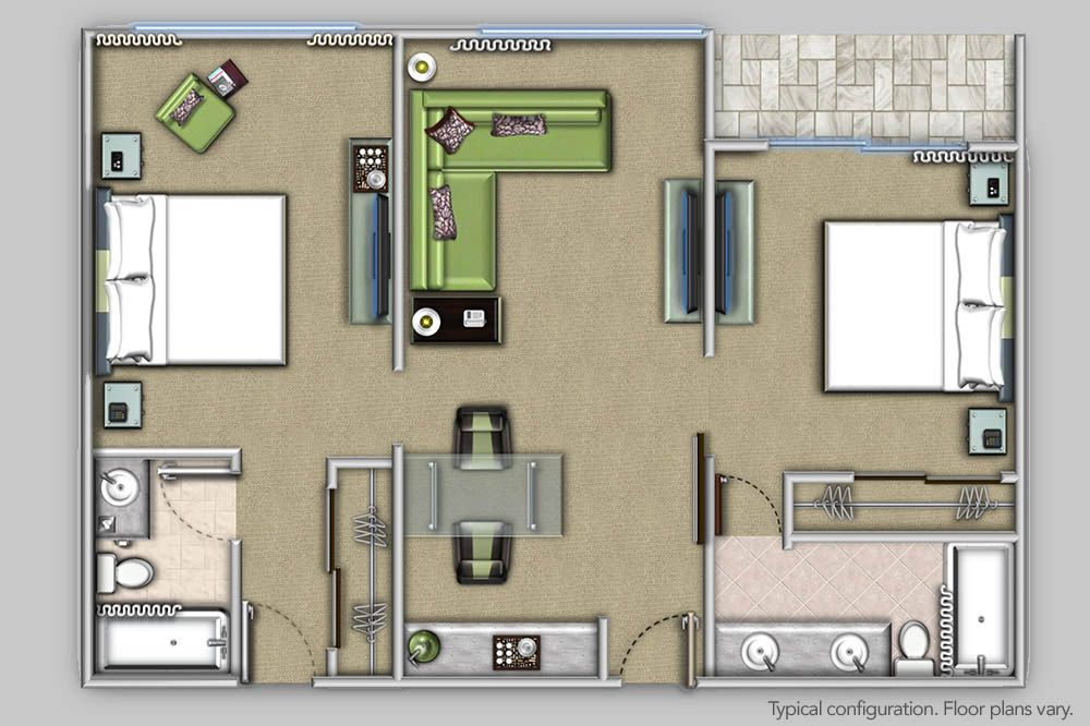 Hotel Room Layout 2 Bedroom Google Search Two Bedroom Suites Hotel  - Hyatt House 2 Bedroom Suite Floor Plan