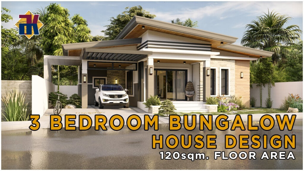 HOUSE DESIGN 120 Sqm 3 Bedroom Bungalow OFW Dream House YouTube - 3 Bedroom 120 Square Meter House Floor Plan