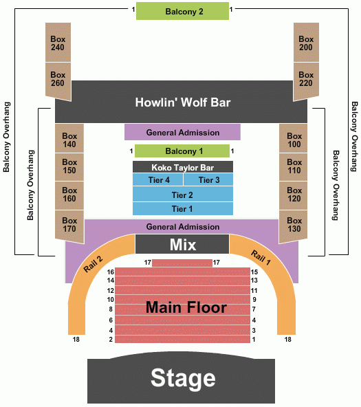 House Of Blues Chicago Seating Chart Maps Chicago - House Of Blues Chicago Floor Plan