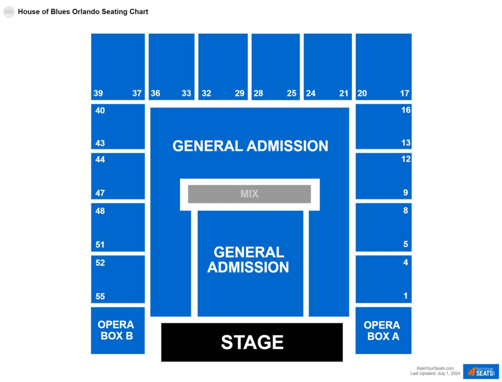 House Of Blues Orlando Seating Chart RateYourSeats - House Of Blues Orlando Floor Plan