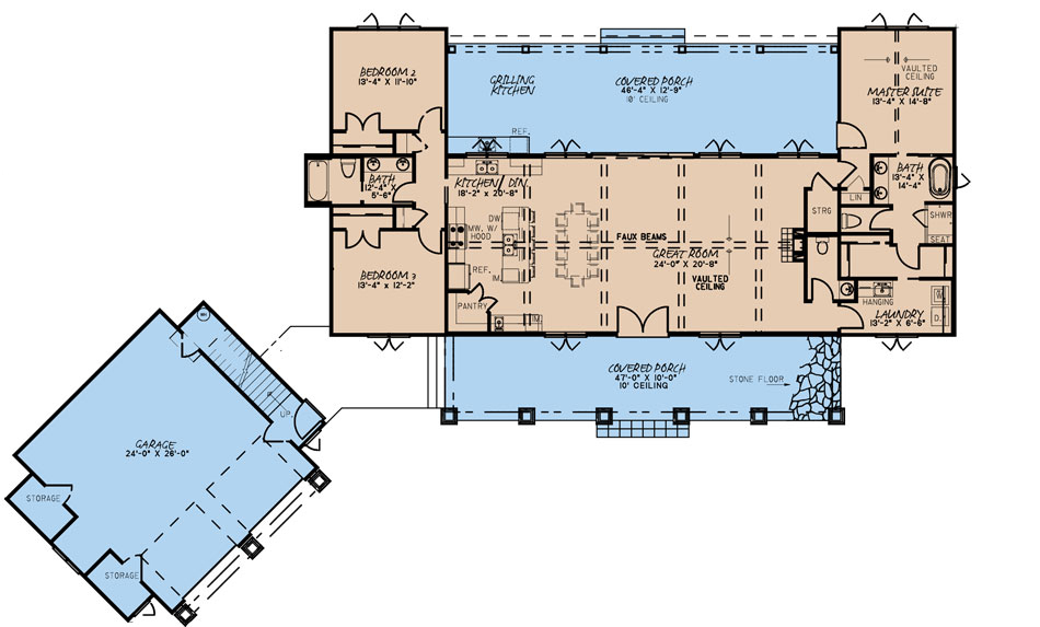 House Plan 5256 Cody Ridge Farmhouse House Plan - Cody House Floor Plan