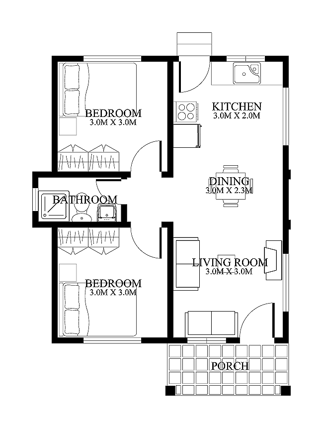 HOUSE PLAN OF SMALL HOUSE DESIGN 120 SQ M Decor Units - 3 Bedroom 120 Square Meter House Floor Plan