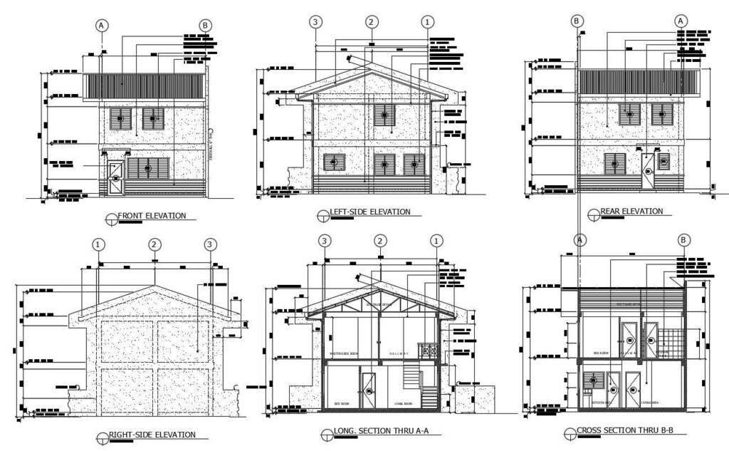 House Plan Section And Elevation Plan Elevation House Small Bhk  - Floor Plan And Elevation Of A House