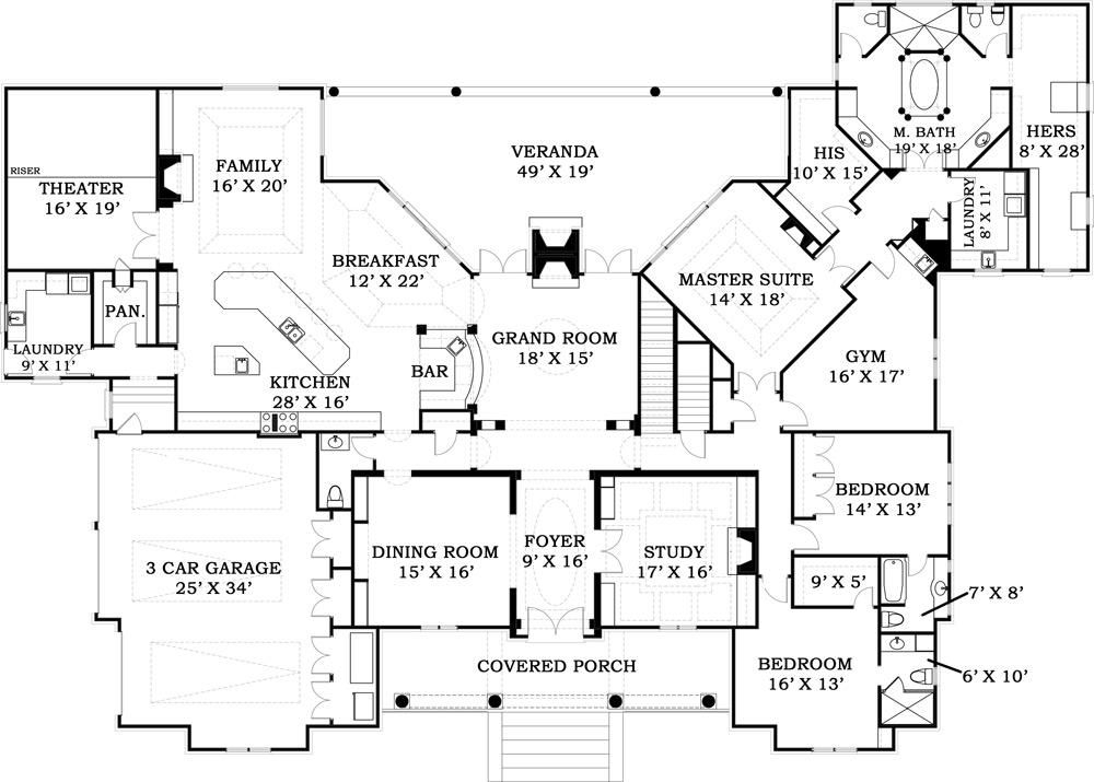 House Plans For 5000 Square Feet And Above House Plans - House Floor Plans 5000 Sq Ft