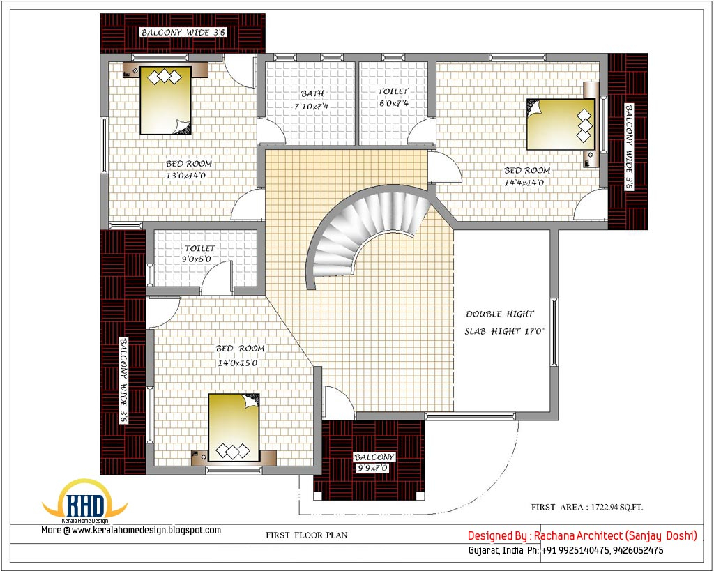 India Home Design With House Plans 3200 Sq Ft Home Appliance - 3200 Square Foot House Floor Plan