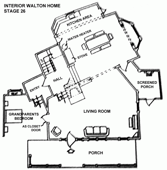 Inside The Waltons House - Walton House Floor Plan