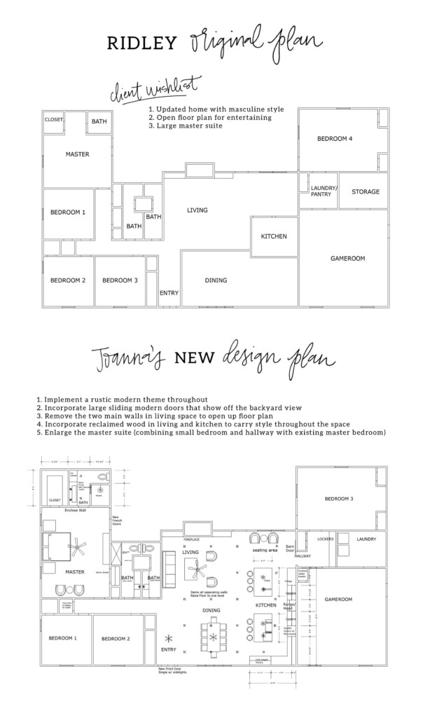 Joanna Gaines Large Modern Home Renovation Floor Plan My Home My Bedroom - Chip And Joanna Gaines House Floor Plan