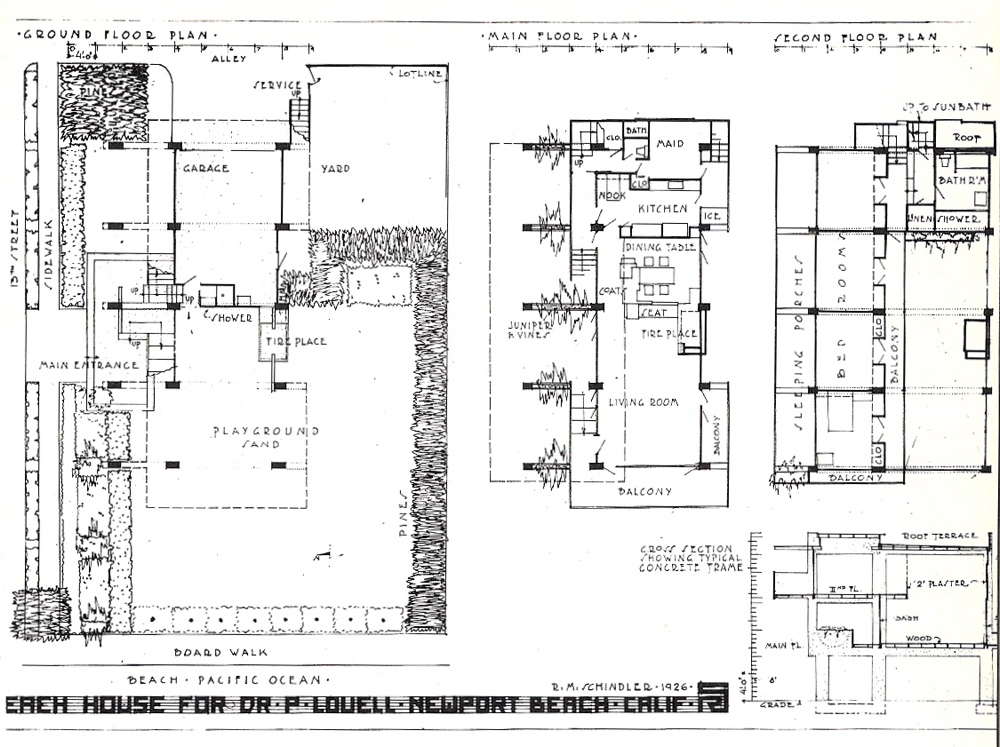 Journey To Lovell Beach House R M Schindler 1926 Features Archinect - Lovell Beach House Floor Plan