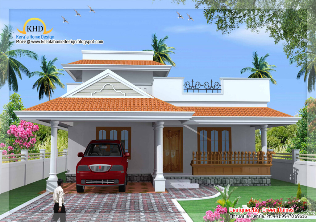 Kerala Style Single Floor House Plan 1500 Sq Ft Kerala Home  - 1500 Sq Ft House Plans Single Floor