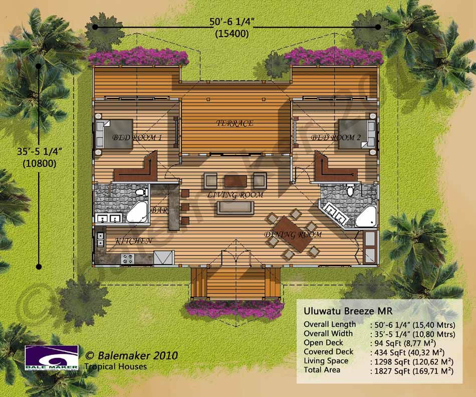 Layout For Hawaiian Home Hawaiian Home Landscape Tropical House  - Hawaiian House Floor Plans