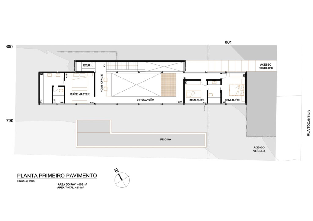 Linear House In Nova Lima Brazil By Tet Visualization - Linear House Floor Plans