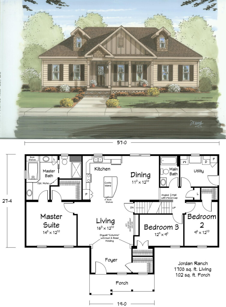 Make Your Home A Ranch Style Oasis With These Simple House Plans  - Basic Ranch House Floor Plans