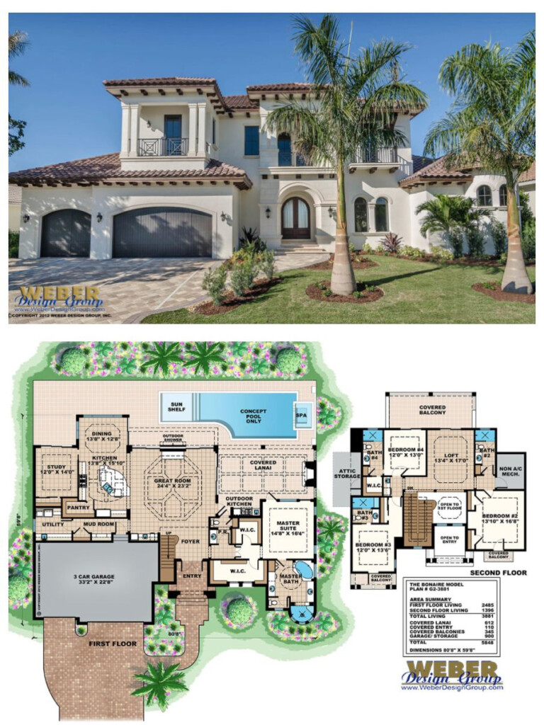 Mediterranean House Plan 2 Story Coastal Mediterranean Floor Plan  - 2 Story Mediterranean House Floor Plans