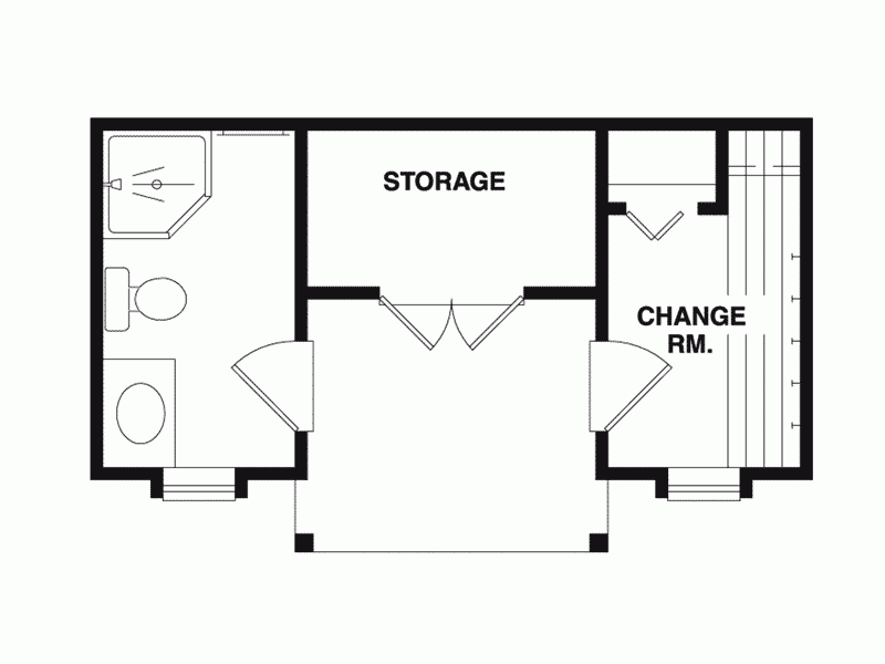 Michigan Rustic Pool Cabana Plan 063D 4504 House Plans And More - Pool House Cabana Floor Plans