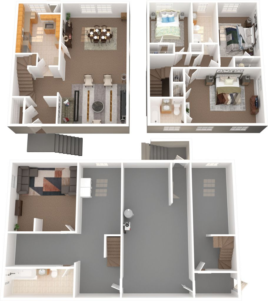 Military Housing Scott Family Housing Triplex - Scott Afb Housing Floor Plans