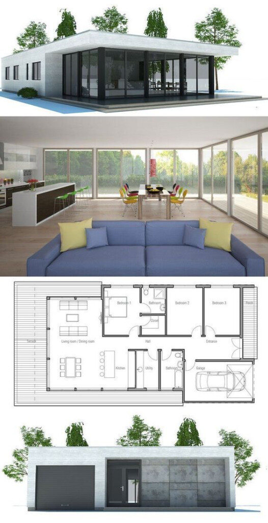 Minimalist Architecture Floor Plans From ConceptHome  - Minimalist Small House Floor Plans