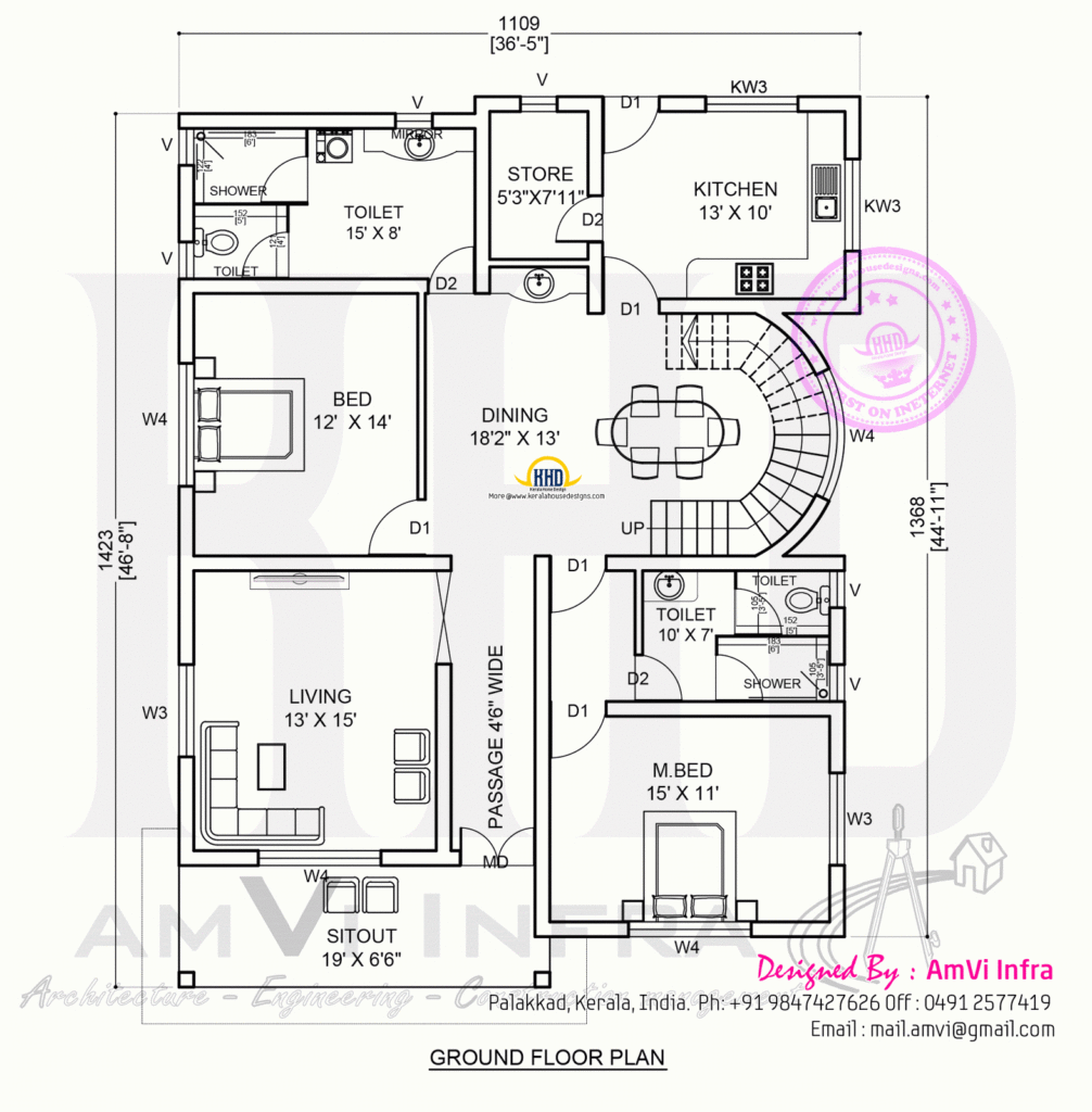 Modern Contemporary 5 Bedroom Home Design In 2927 Square Feet With Free  - Five Bedroom House Floor Plan