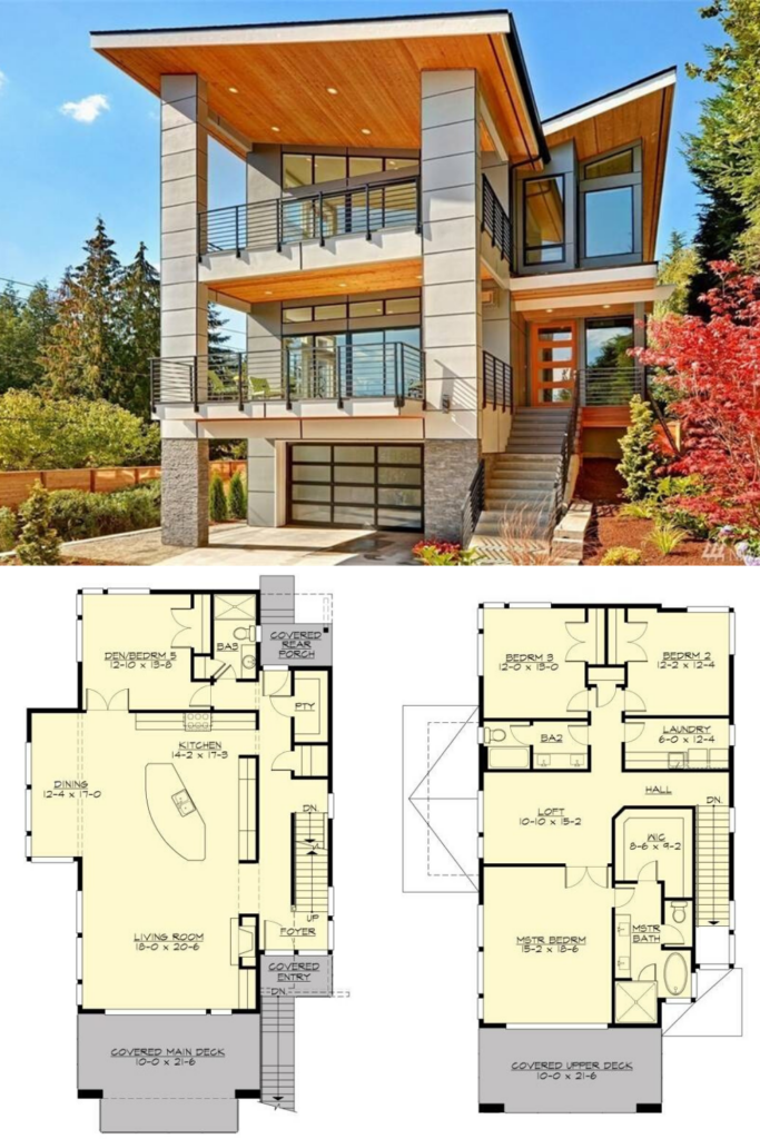 Modern Three Story Home Plans - 3 Story House Floor Plan